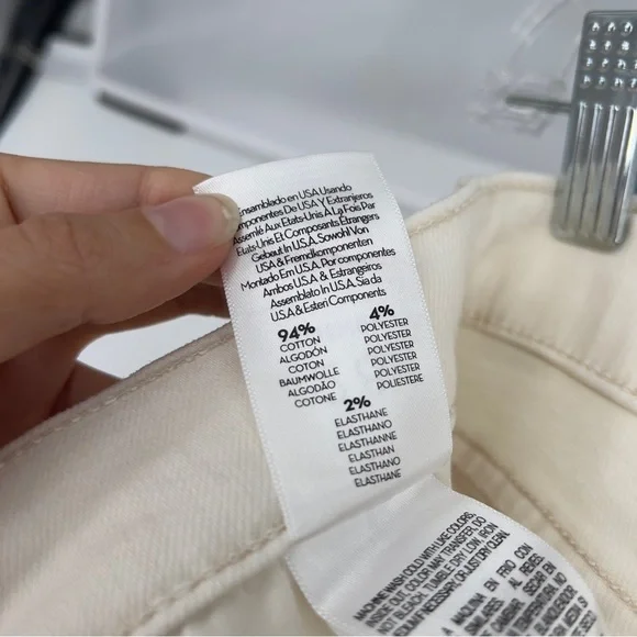 Mother The Twister Skimp Wide Leg Classic Denim Jeans in Cream Puff 28 NWT - Picture 11 of 12